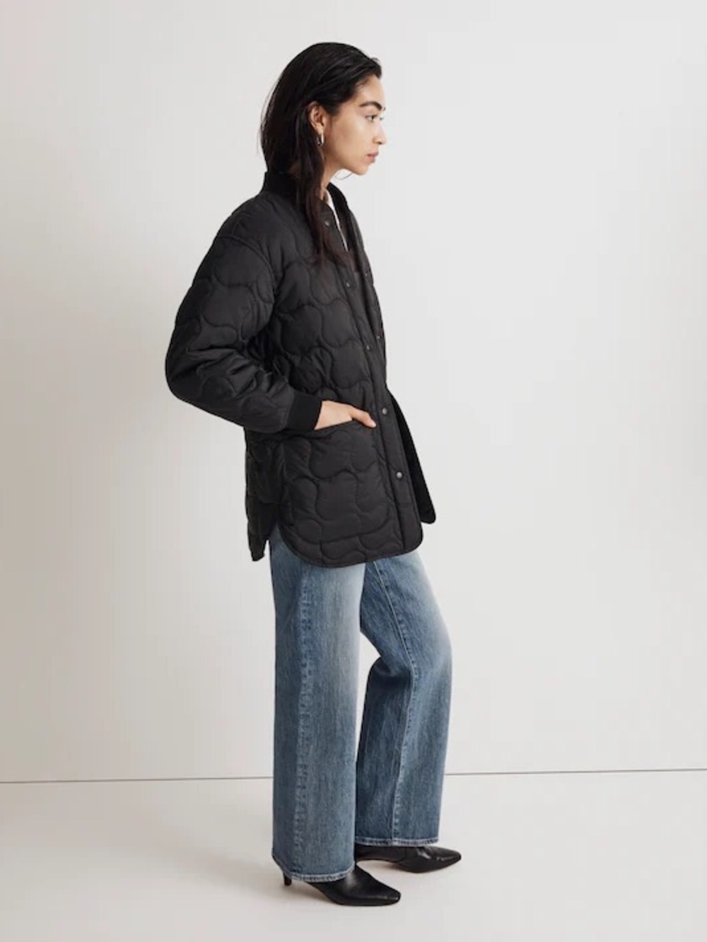Madewell Quilted Oversize Bomber Jacket - Picture 4 of 5